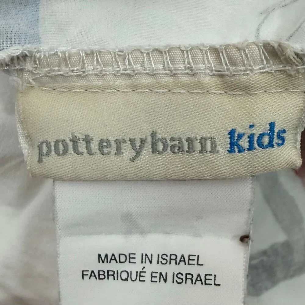 Pottery Barn Kids Choo Choo Train Print Twin Fitted Sheet + One Standard Pillowc